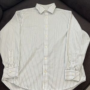 Banana Republic Men’s White & Green Buttondown Shirt XL